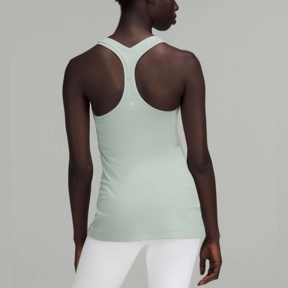 Lululemon Cool Racerback Tank Nulu In Silver Blue Size 8 - Picture 1 of 6